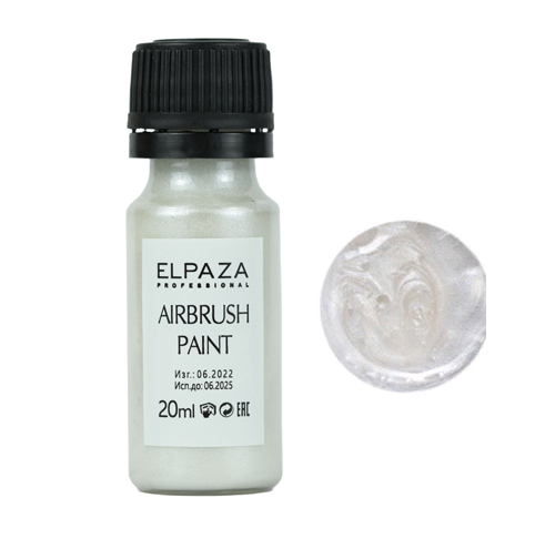 Краска для аэрографа Elpaza Airbrush Paint перламутровая 20 мл краска для аэрографа elpaza airbrush paint бронзовая