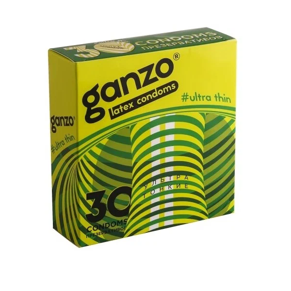 Купить Презервативы Ganzo Ultra Thin ультратонкие, 30 шт., прозрачный, латекс