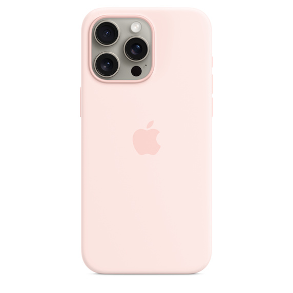 Чехол Apple iPhone 15 Pro Silicone Case with MagSafe Light Pink