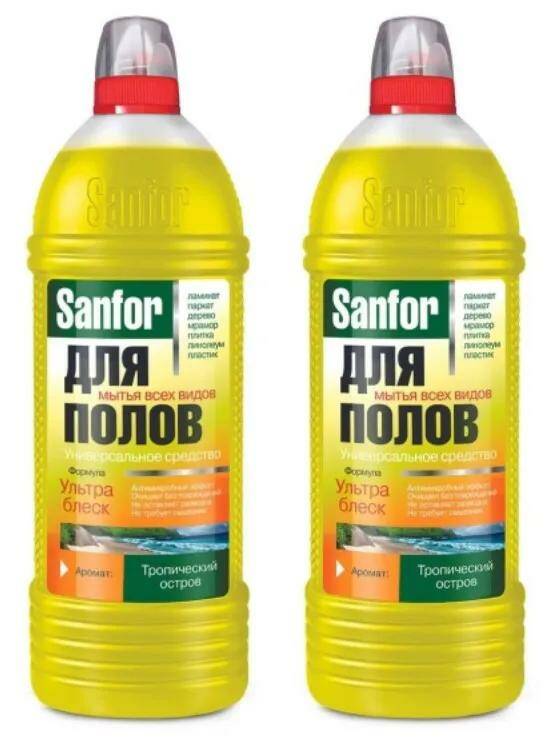

Средство чистящее для полов Sanfor Ультра Блеск Тропический остров 1000 мл 2шт, Тропический остров