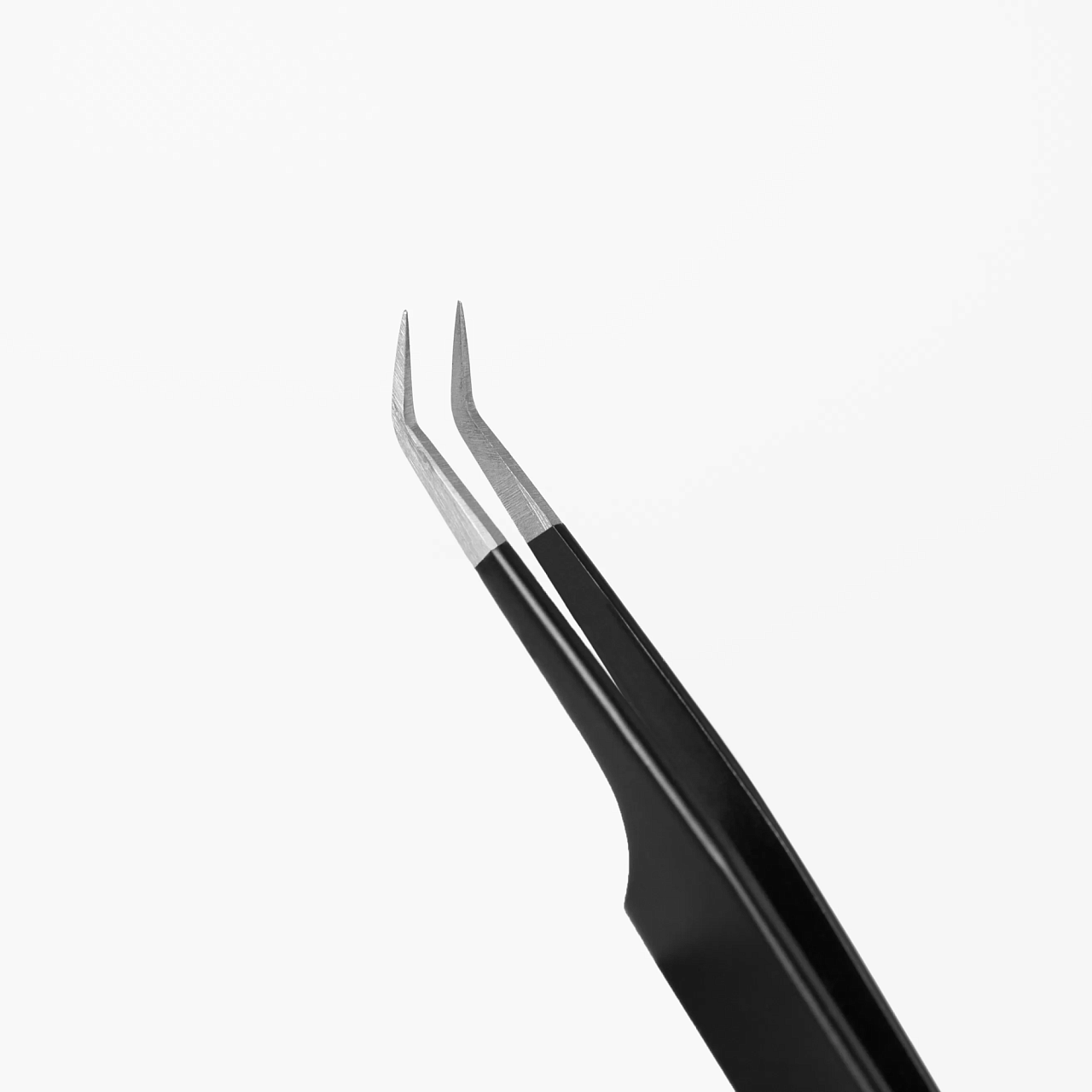 Пинцет для наращивания Rili тип L 7мм Black Line pro нержавеющая сталь проверяющая зеркало для наращивания ресниц 1pc портативные стоматологические зеркала рот зуб