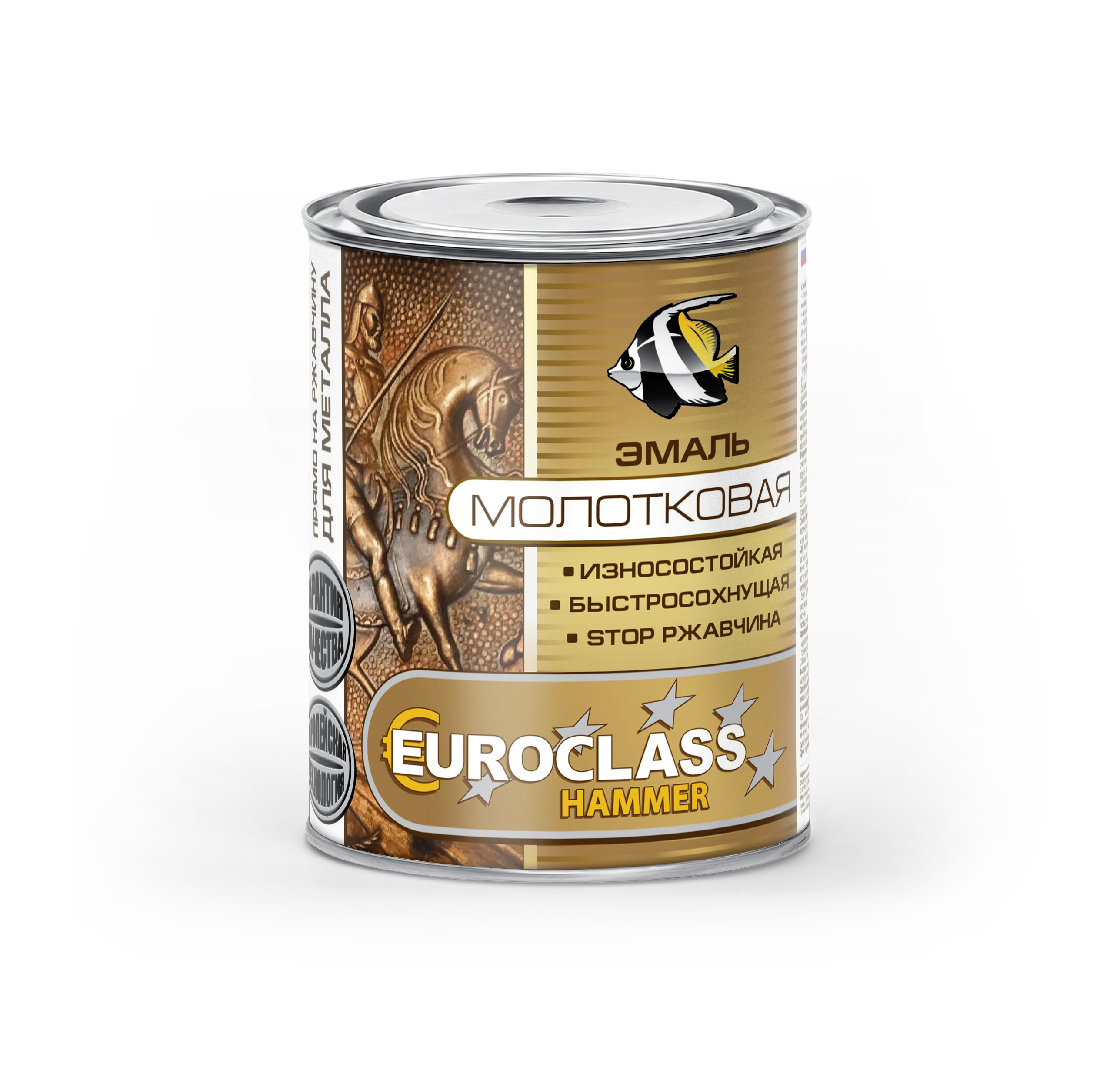 Эмаль Euroclass с молотковым эффектом зеленая 08 кг 529₽