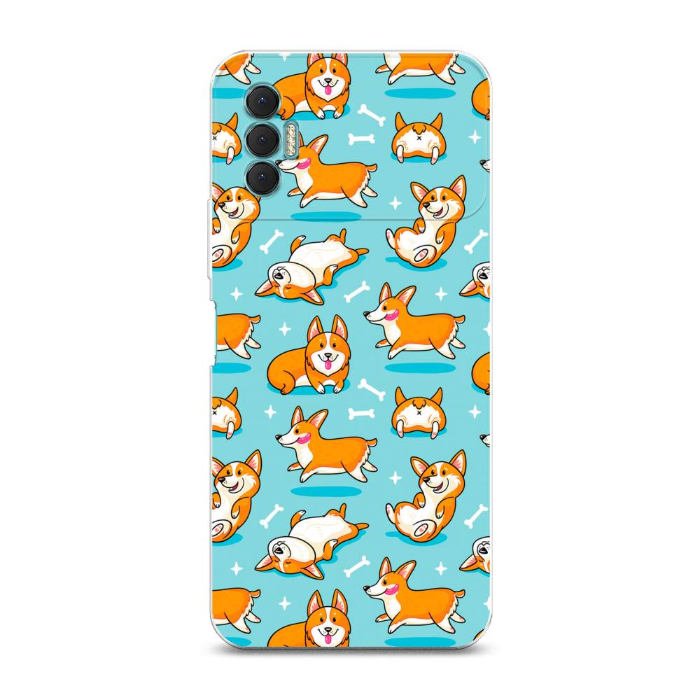 

Чехол Awog на Tecno Spark 8P "Веселые корги", Разноцветный, 301450-2