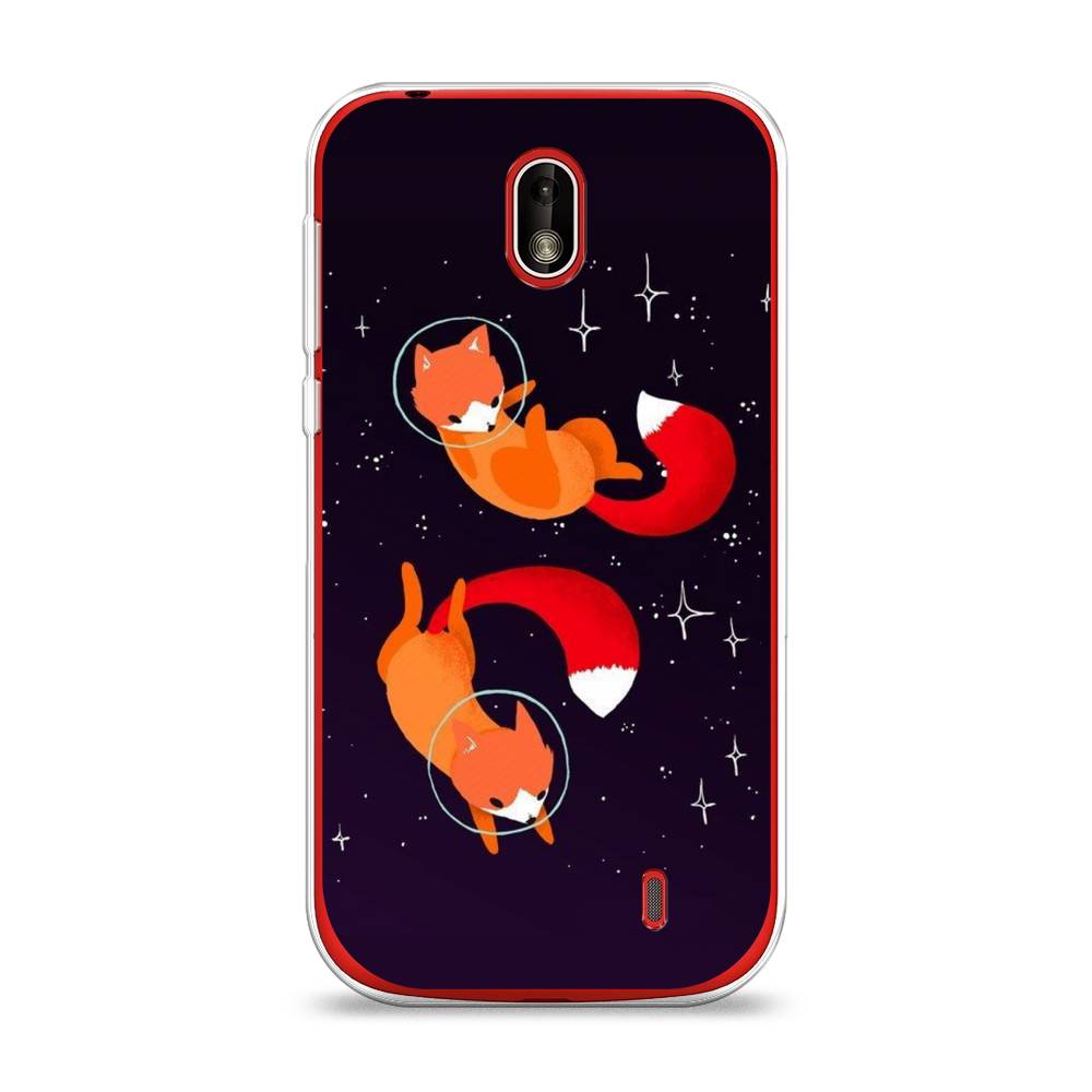 

Чехол Awog на Nokia 1 / Нокиа 1 "Лисы космонавты", Оранжевый, 121250-4