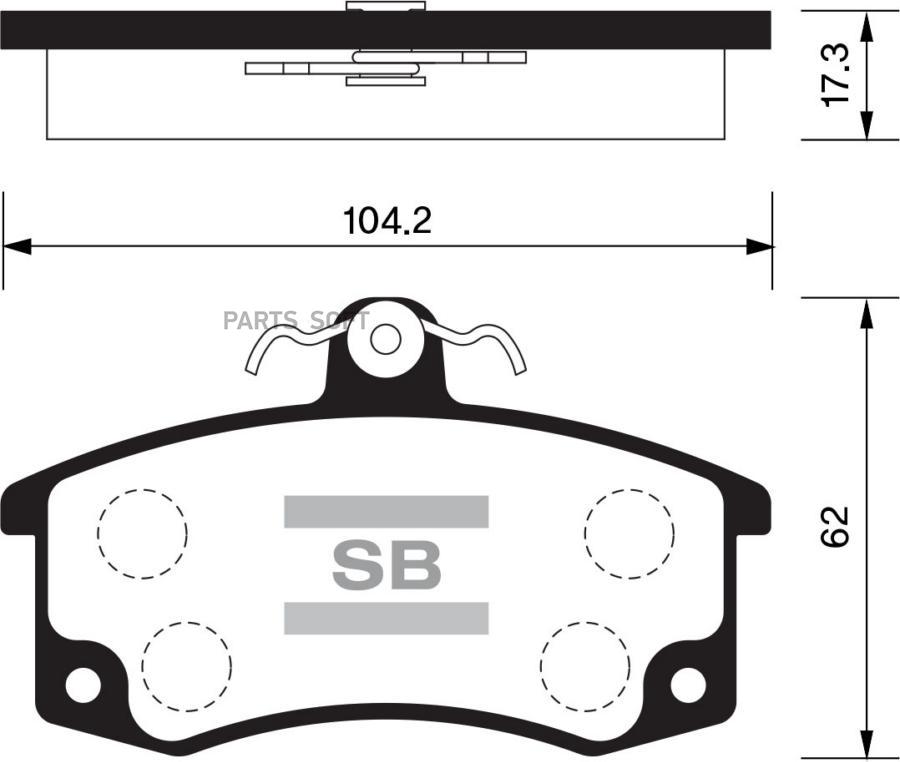 

Тормозные колодки Sangsin brake дисковые SP1181, SP1181