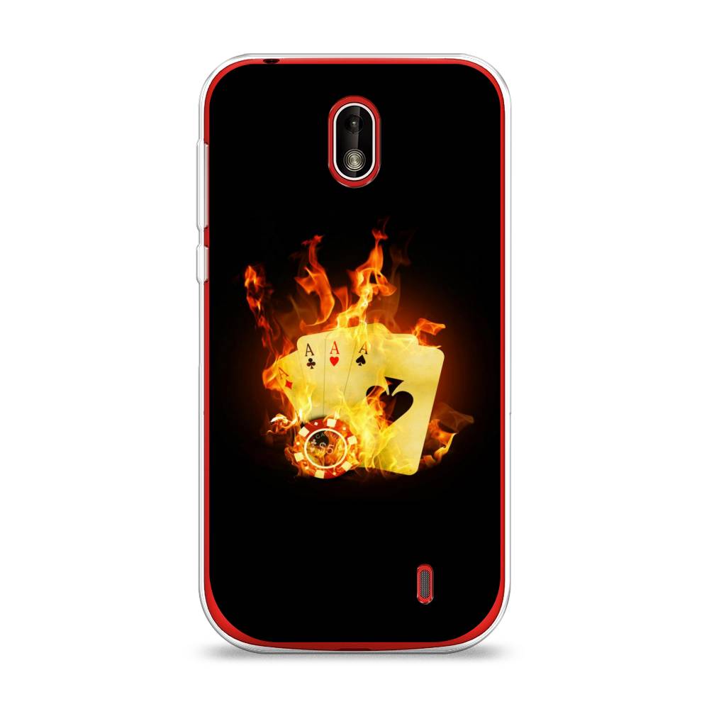 

Чехол Awog на Nokia 1 / Нокиа 1 "Горящие карты", Черный;оранжевый, 121250-9