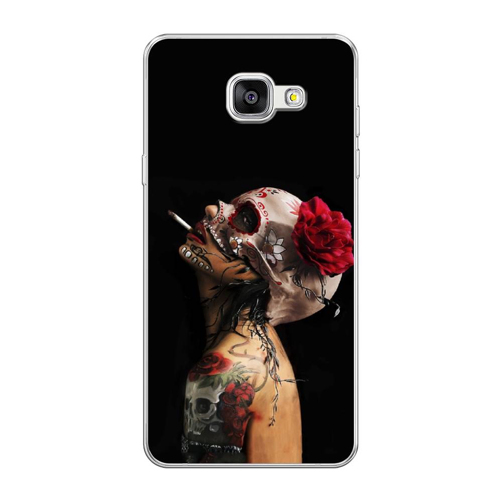 

Чехол Awog на Samsung Galaxy A5 2016 / Самсунг A5 2016 "Девушка с черепом", Черный;красный;бежевый, 20550-9