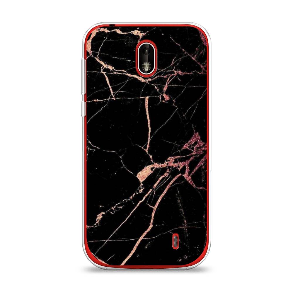 

Чехол Awog на Nokia 1 / Нокиа 1 "Мрамор розовое золото", Черный;розовый, 121250-3