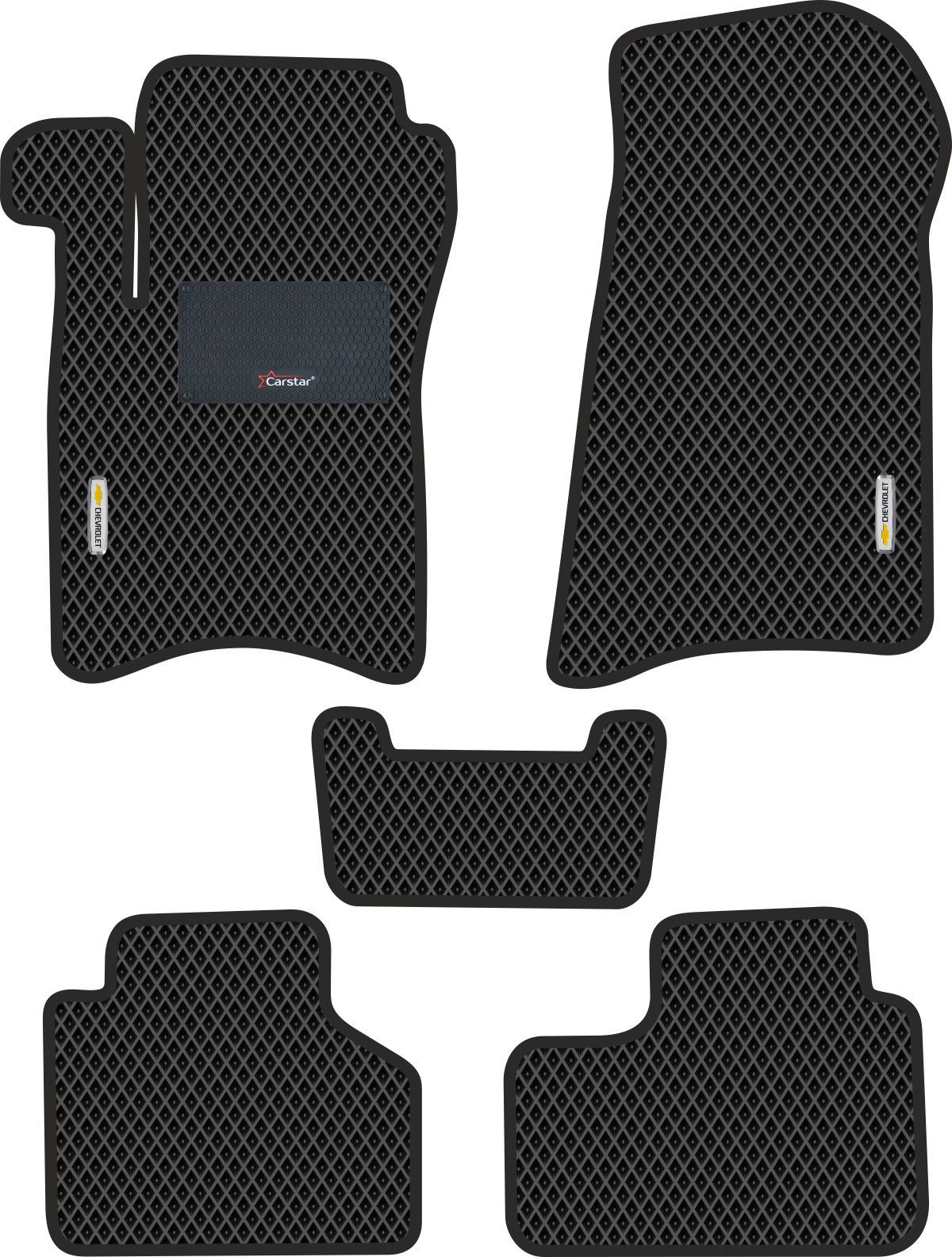 

Комплект ковриков Kupi-Kovrik EVA для Chevrolet Niva 2002-2020, чёрный,подпятник,2 эмблемы