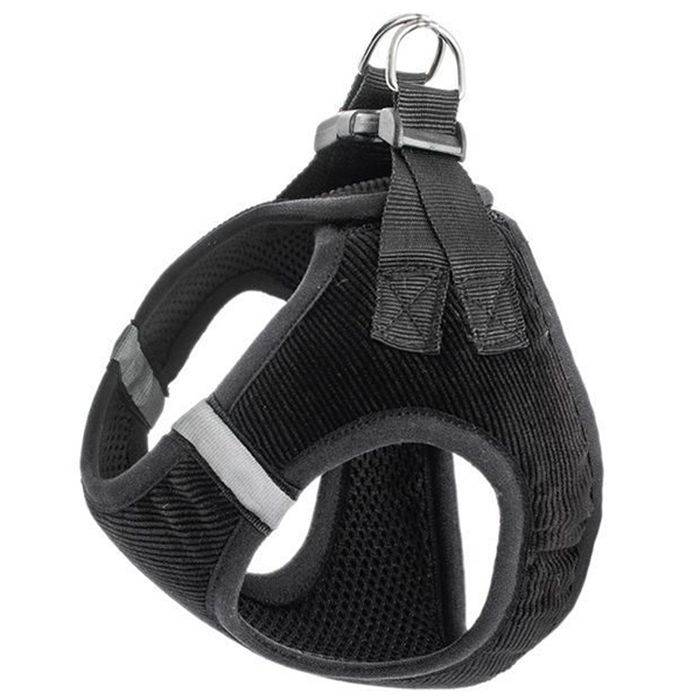 Шлейка для собак Zoo-M Герда №8 текстиль черная ОГ 54-59 см