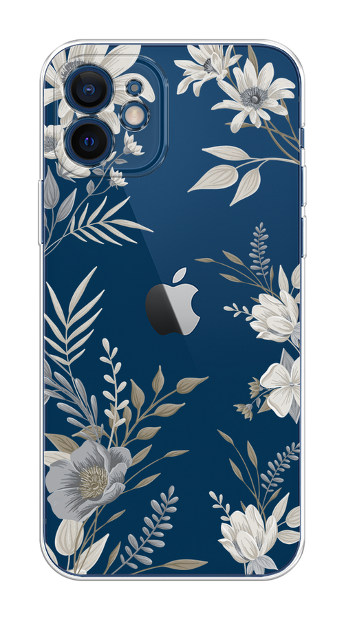 

Чехол на Apple iPhone 12 Mini "Цветы сепия", 12650-1