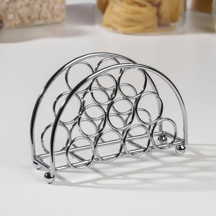 

Салфетница Доляна «Ринго»,13x3x10 см, Серебристый