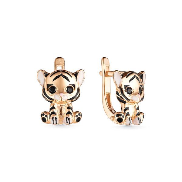 

Серьги из серебра TEO MAORI 8901022084, фианит/эмаль, 8901022084