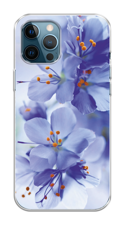 

Чехол на Apple iPhone 12 Pro Max "Фиолетовые цветки", Фиолетовый;синий, 12750-1