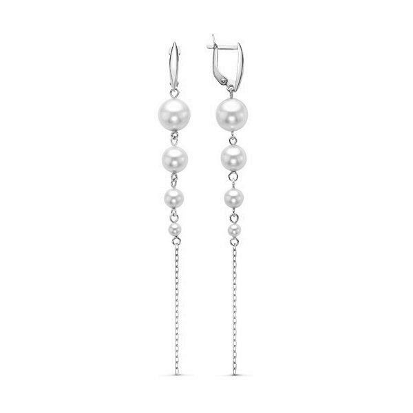 

Серьги подвески из серебра TEO MAORI 833612740б, жемчуг культивированный, 833612740б
