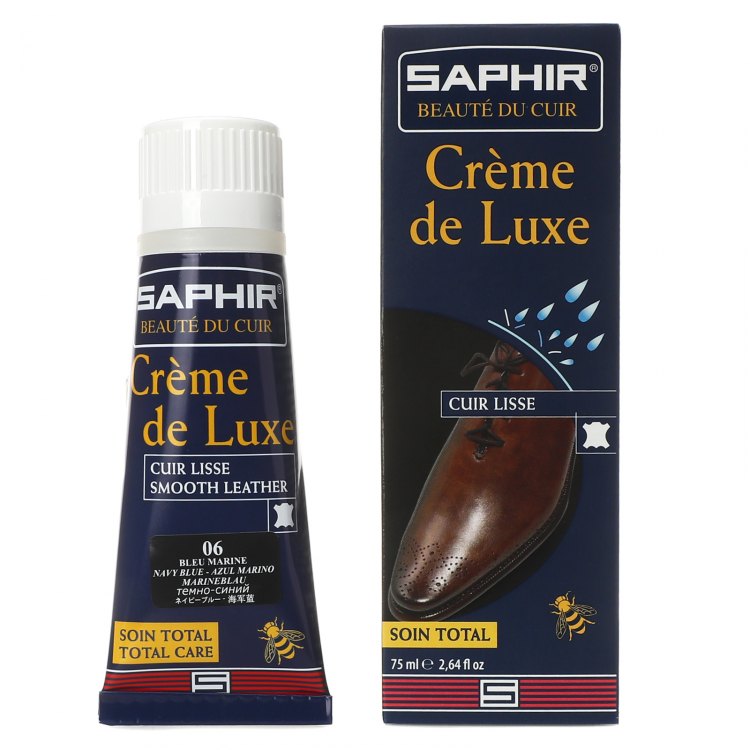 

Крем для обуви Saphir CREME DE LUXE для гладкой кожи синий 75 мл, CREME DE LUXE