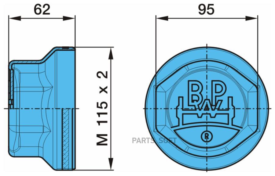 03.212.23.09.0 Крышка Ступицы (М)M115x2 Наружнbpw 6.5-9T,Kassbohrer BPW 0321223090