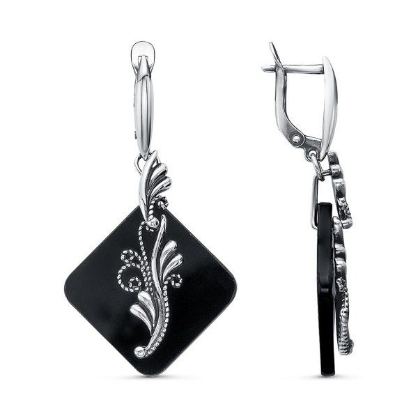 

Серьги подвески из серебра TEO MAORI 833613364, стекло, 833613364
