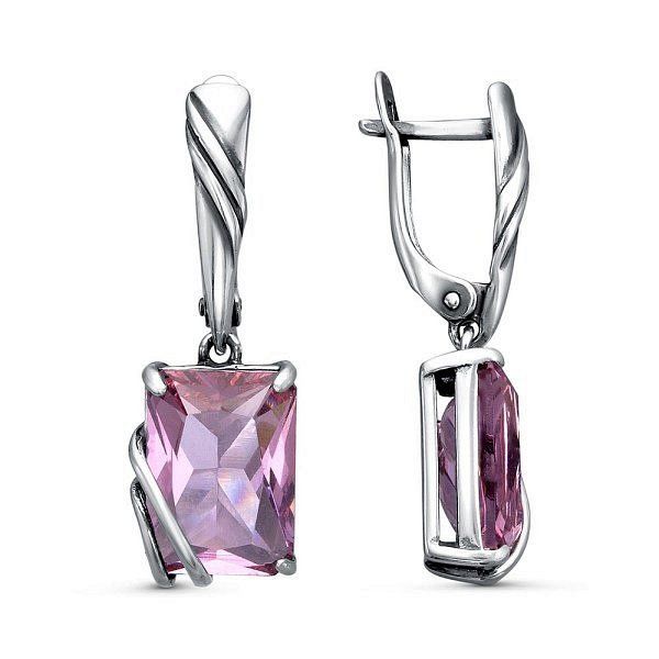 

Серьги подвески из серебра TEO MAORI 833614816-19, стекло, 833614816-19