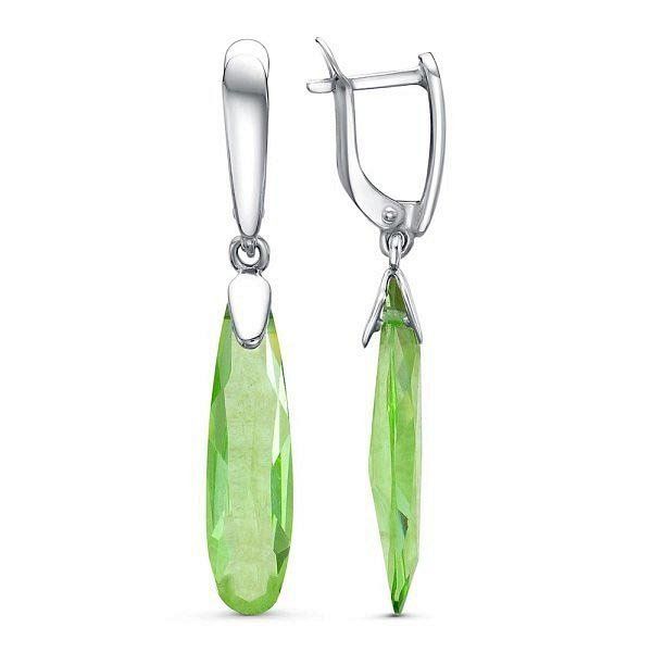 

Серьги подвески из серебра TEO MAORI 833615226Пл7, стекло, 833615226Пл7