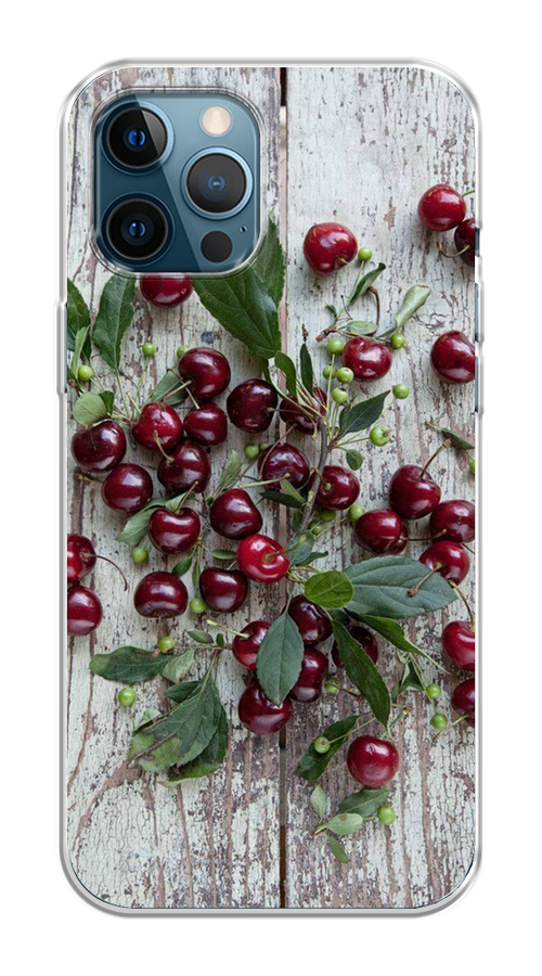 

Чехол на Apple iPhone 12 Pro Max "Вишня", Бордовый;зеленый;серый, 12750-1