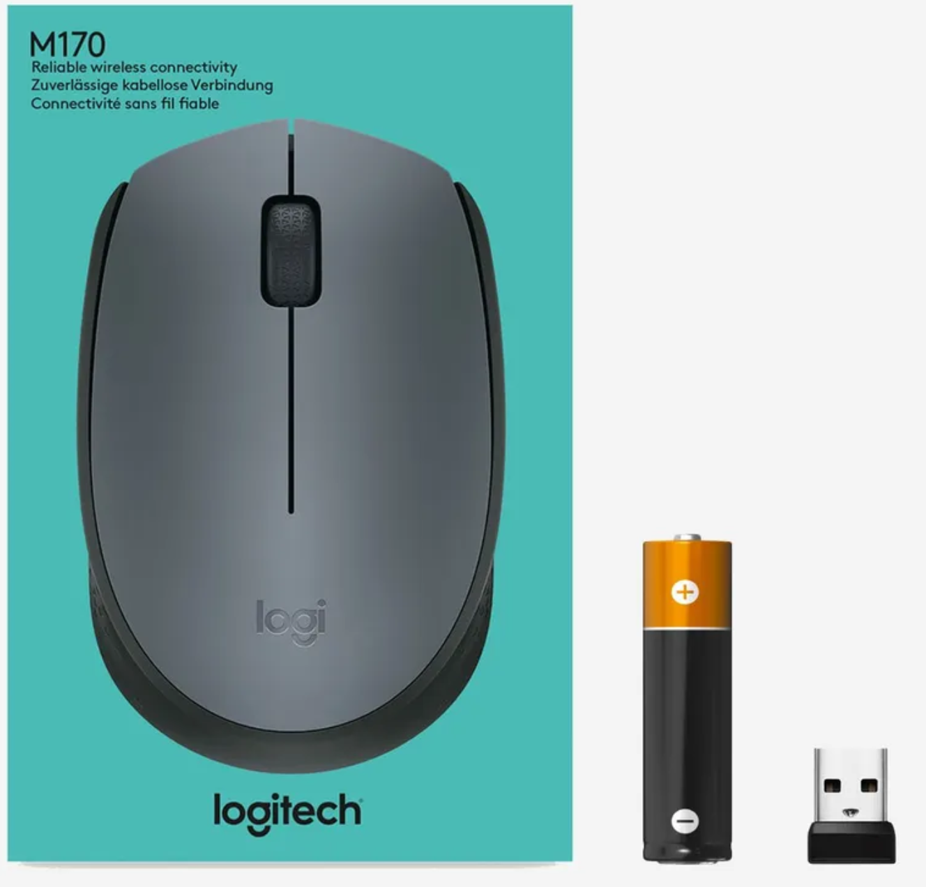 Беспроводная мышь Logitech M170 (910-004646) серый