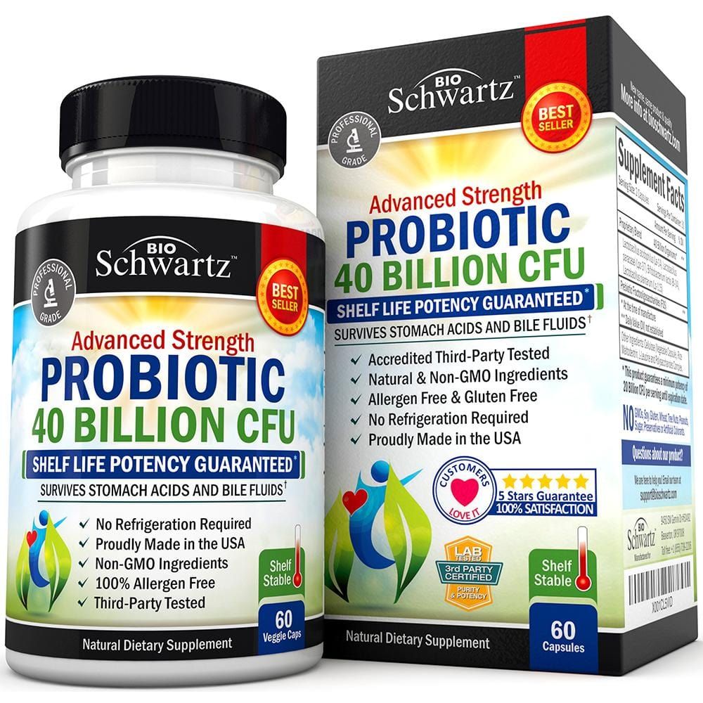 Пробиотик BioShwartz Probiotic Advanced Strength 40 Billion 60 капсул