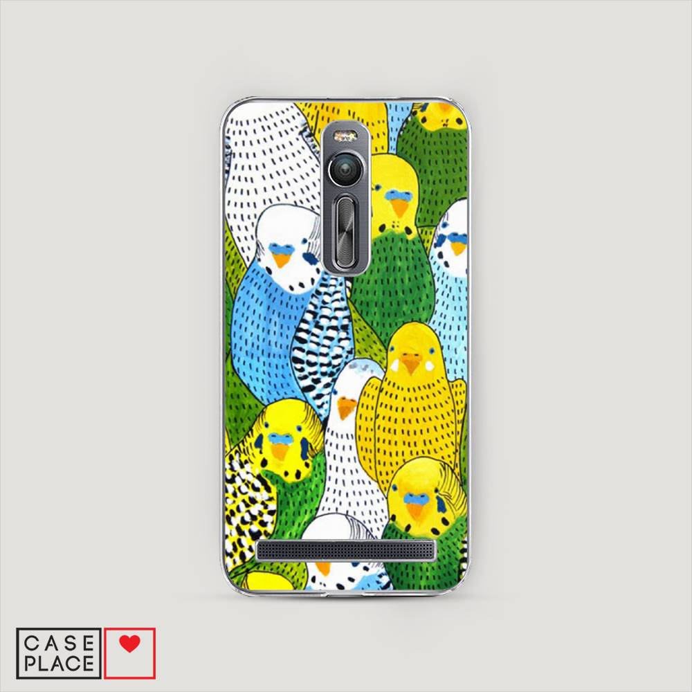 

Чехол Awog на Asus Zenfone 2 ZE550ML/ZE551ML "Попугаи", Желтый;зеленый;голубой, 40550-1