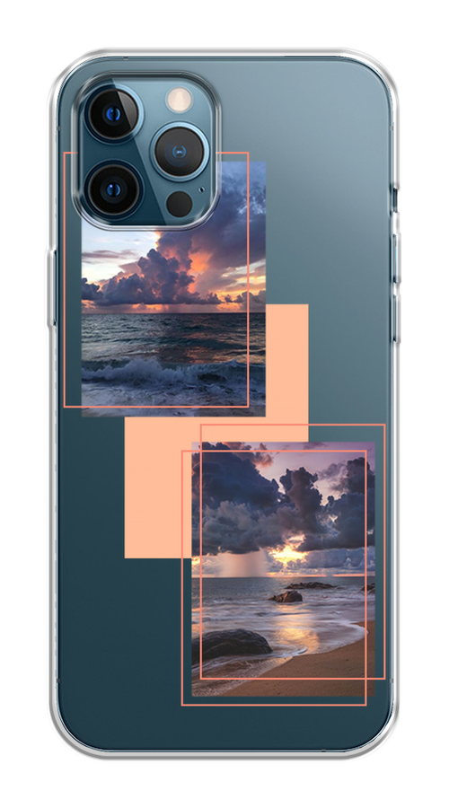 

Чехол на Apple iPhone 12 Pro Max "Sky collage", Розовый;прозрачный;синий, 12750-1