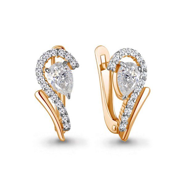 

Серьги из серебра TEO MAORI 8400302А.6, фианит, 8400302А.6