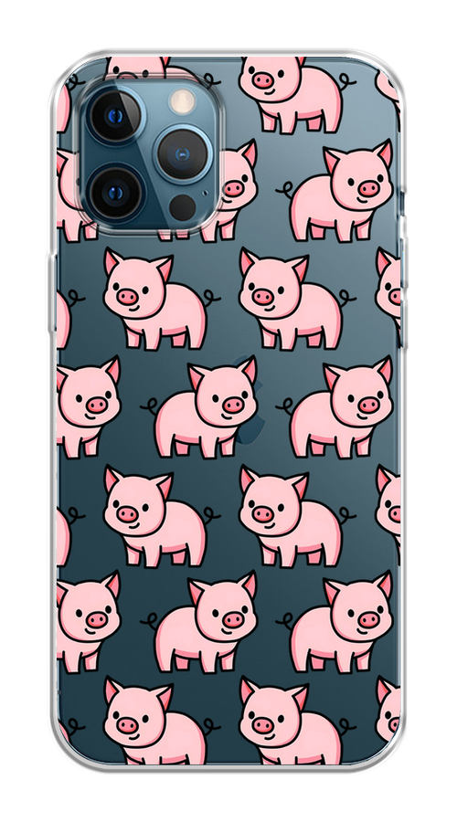 

Чехол на Apple iPhone 12 Pro Max "Веселые поросята", 12750-1