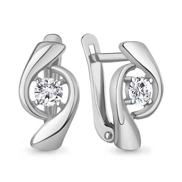 

Серьги из серебра TEO MAORI 8400471А.5, фианит, 8400471А.5