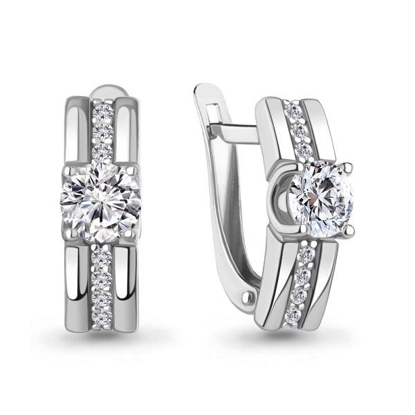

Серьги из серебра TEO MAORI 8400475А.5, фианит, 8400475А.5