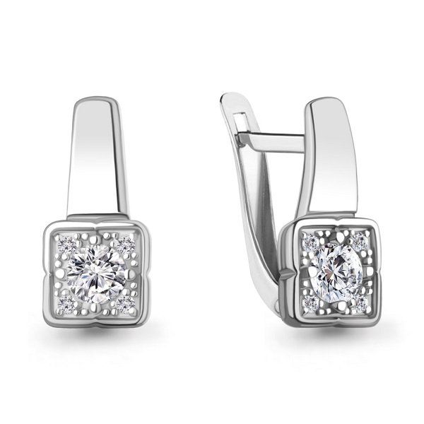

Серьги из серебра TEO MAORI 8400480А.5, фианит, 8400480А.5