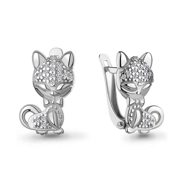 

Серьги из серебра TEO MAORI 8400495А.5, фианит, 8400495А.5