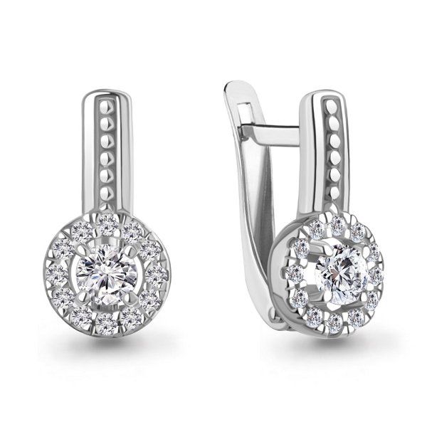 

Серьги из серебра TEO MAORI 8400504А.5, фианит, 8400504А.5