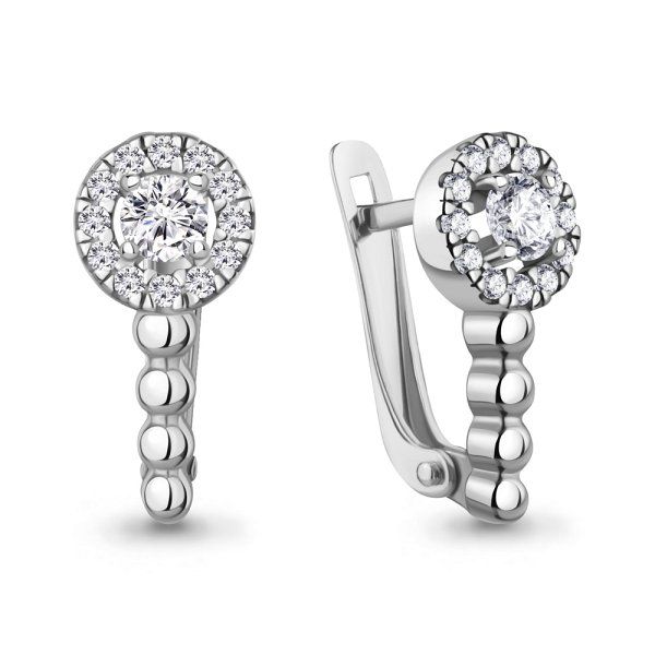 

Серьги из серебра TEO MAORI 8400505А.5, фианит, 8400505А.5