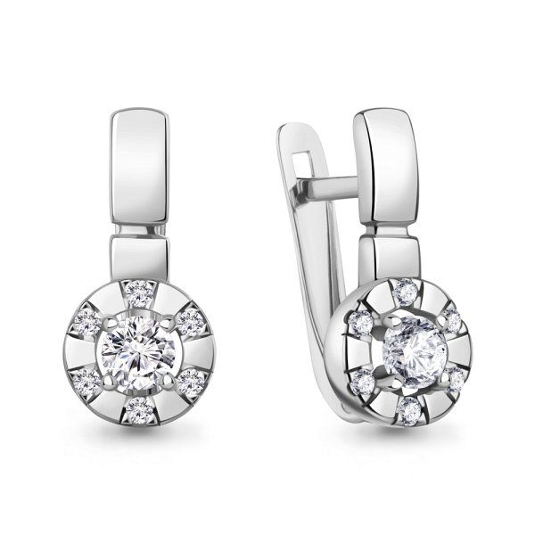 

Серьги из серебра TEO MAORI 8400506А.5, фианит, 8400506А.5