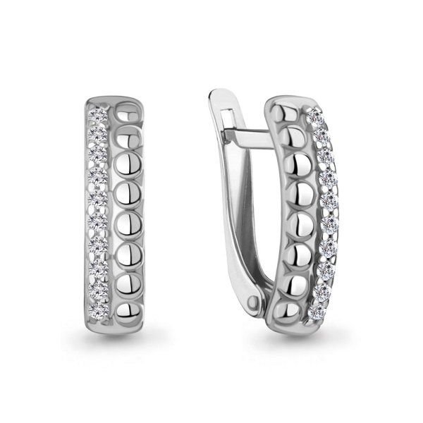 

Серьги из серебра TEO MAORI 8400573А.5, фианит, 8400573А.5
