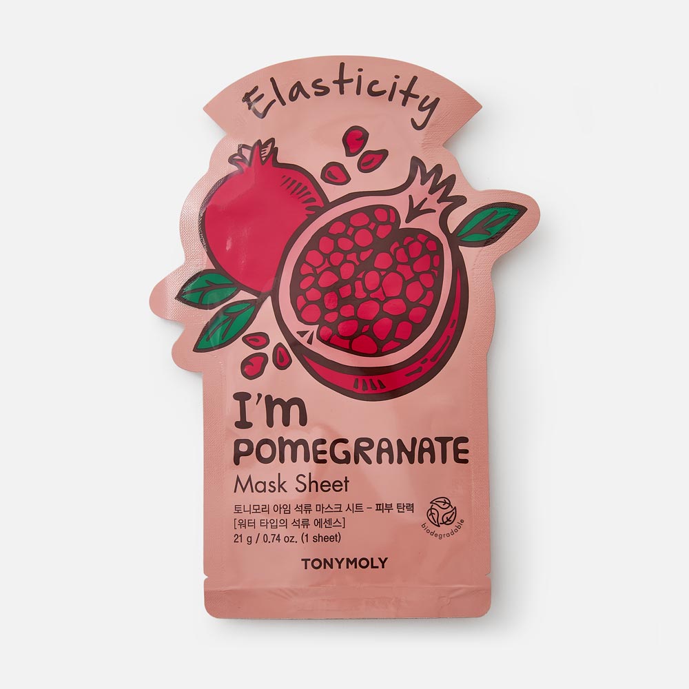 

Маска для лица TONY MOLY I'm Pomegranate тканевая, восстанавливающая 21 г