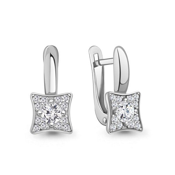 

Серьги из серебра TEO MAORI 8400587А.5, фианит, 8400587А.5