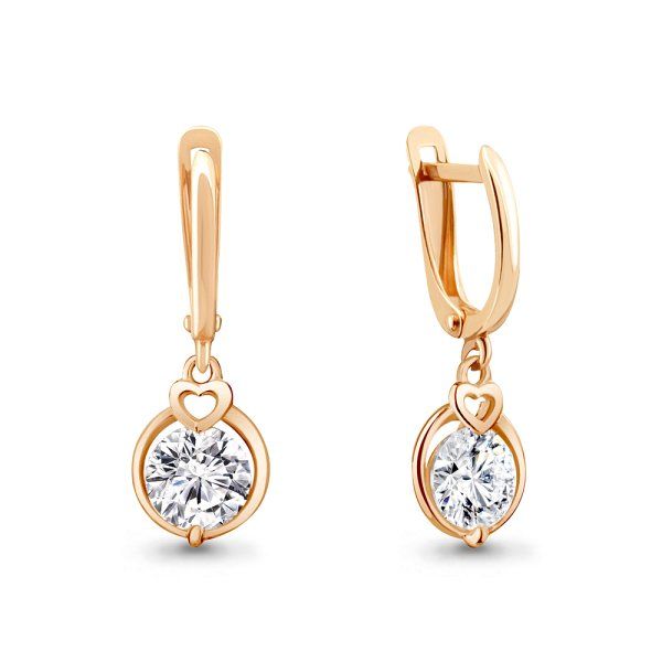 

Серьги подвески из серебра TEO MAORI 843123.6, фианит, 843123.6