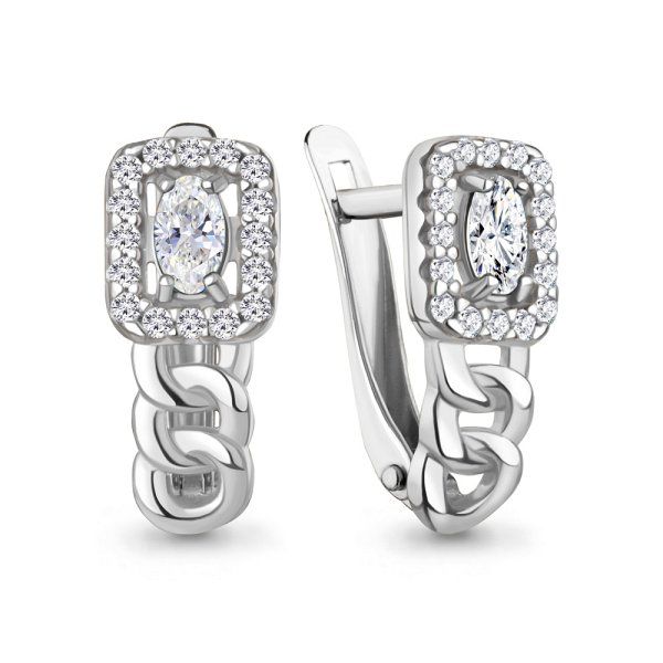 

Серьги из серебра TEO MAORI 8450136А.5, фианит, 8450136А.5