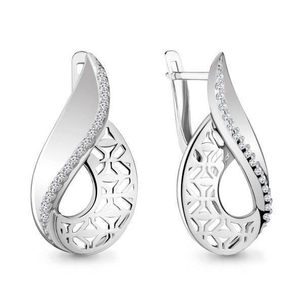 

Серьги из серебра TEO MAORI 845939А.5, фианит, 845939А.5