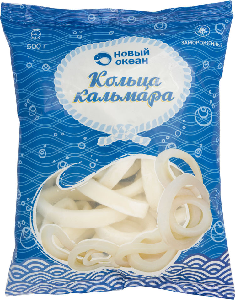 

Кальмар Новый Океан кольца замороженные 500г