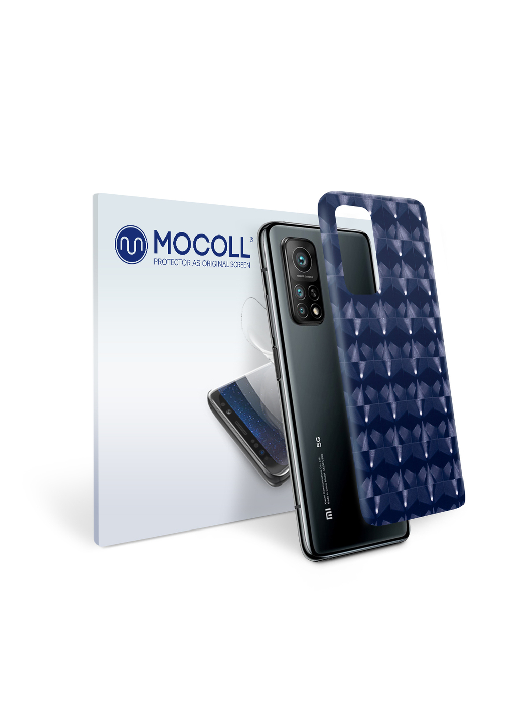 

Пленка защитная MOCOLL для задней панели Xiaomi Mi 10T 5G Кошачий глаз синий