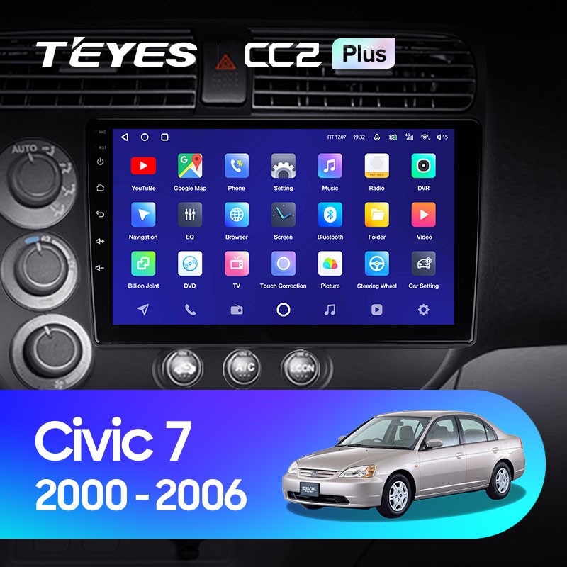 Штатная магнитола Teyes CC2 Plus 6128 Honda Civic 7 2000-2006 3830000₽