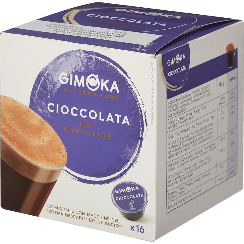 Шоколад в капсулах для кофемашин Gimoka Dolce Gusto Cioccolata (16 штук в упаковке)