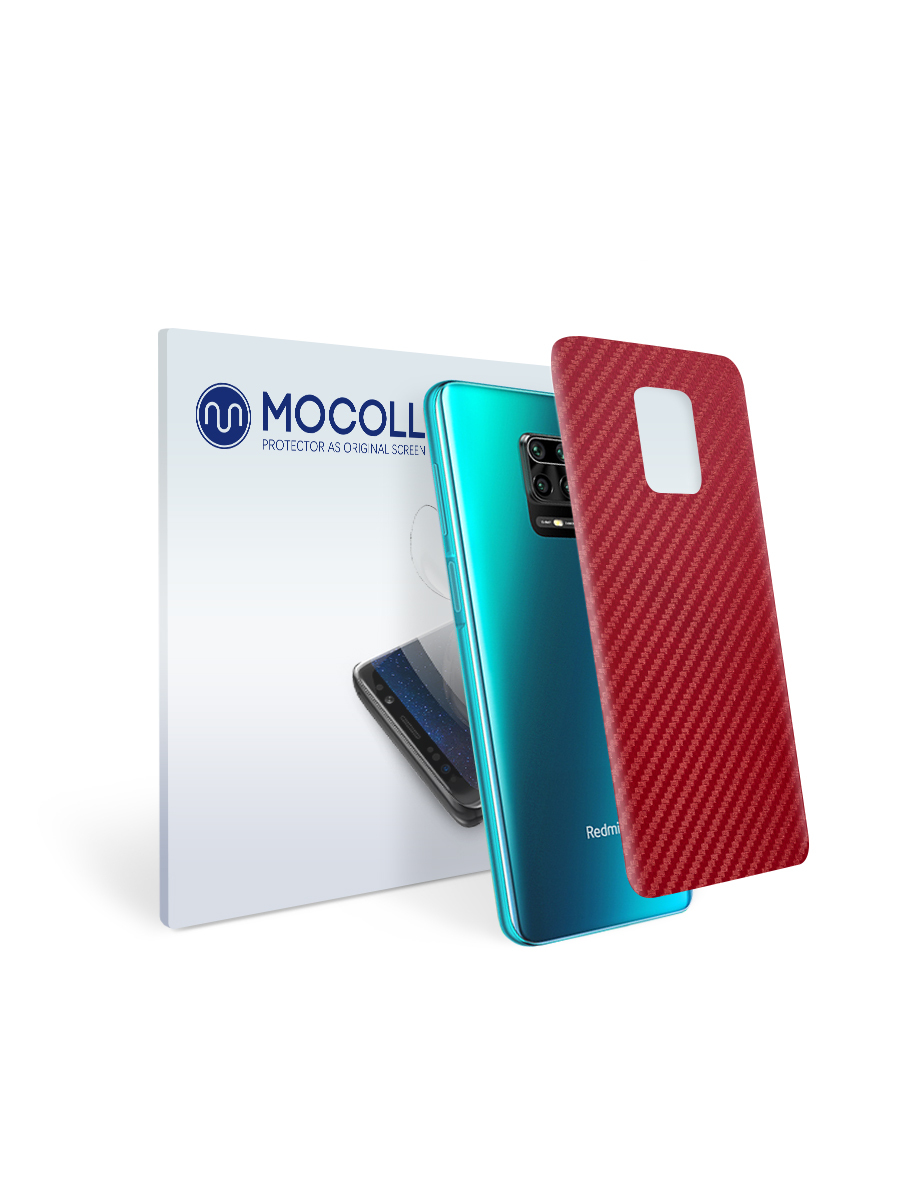 

Пленка защитная MOCOLL для задней панели Xiaomi Redmi 9с Карбон красный
