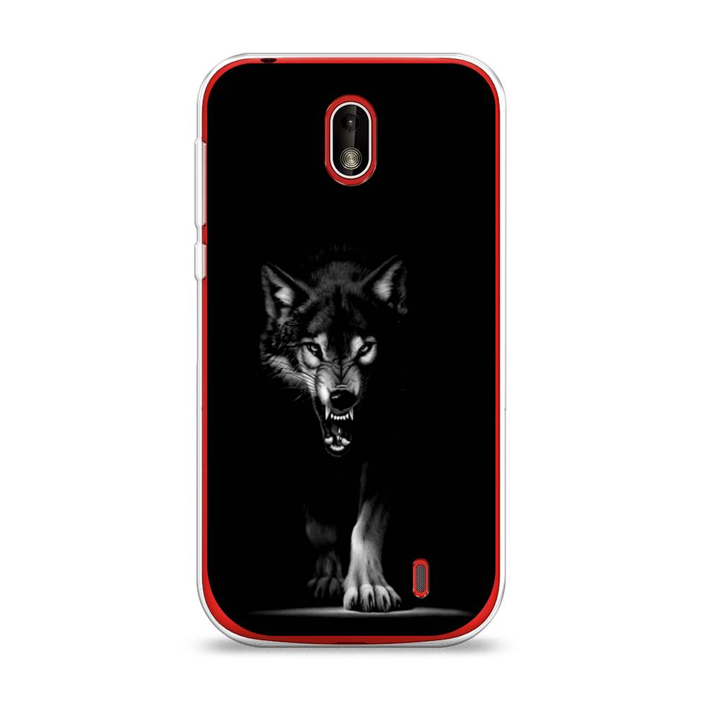 

Чехол Awog на Nokia 1 / Нокиа 1 "Волк выходит из ночи", Серый;черный;белый, 121250-1